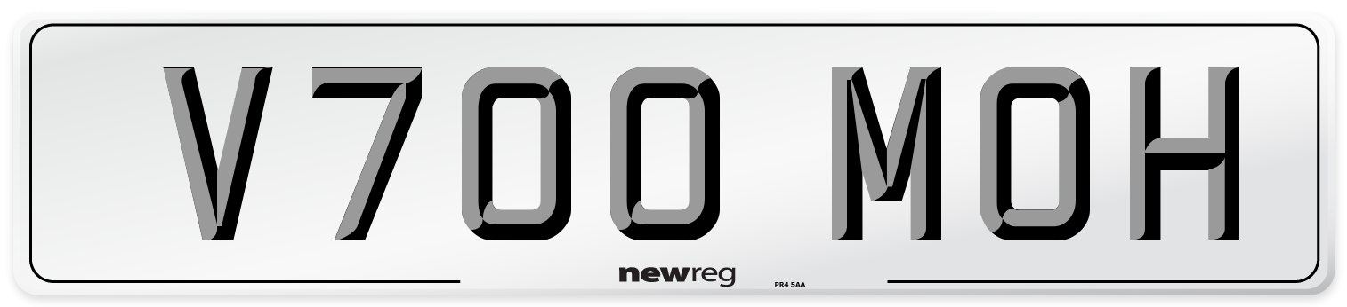 V700 MOH Number Plate from New Reg